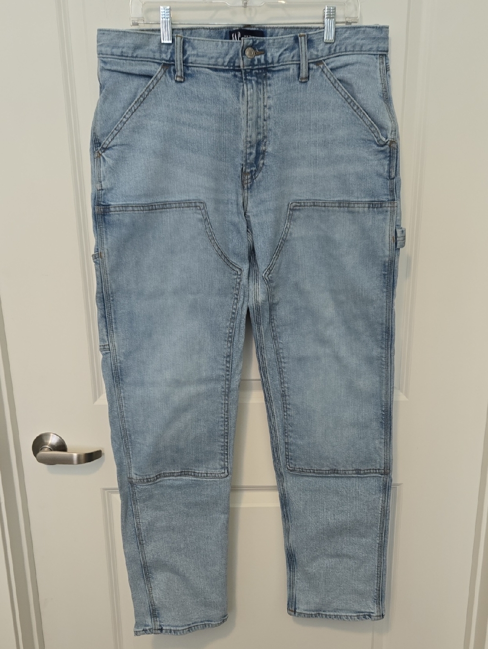 Men's Light Blue Denim Work-Style Jeans GAP STRAIGHT 34X32